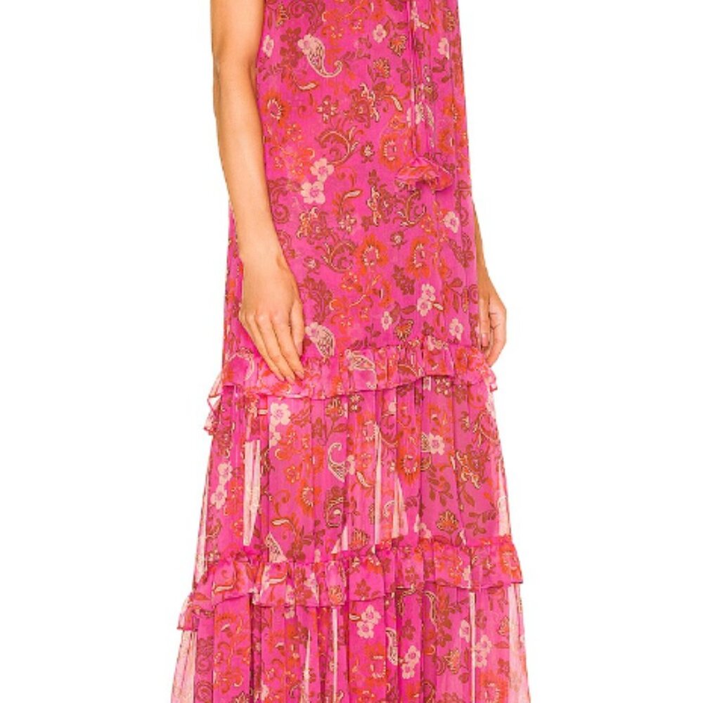 MISA Los Angeles maxi dress pink - size small